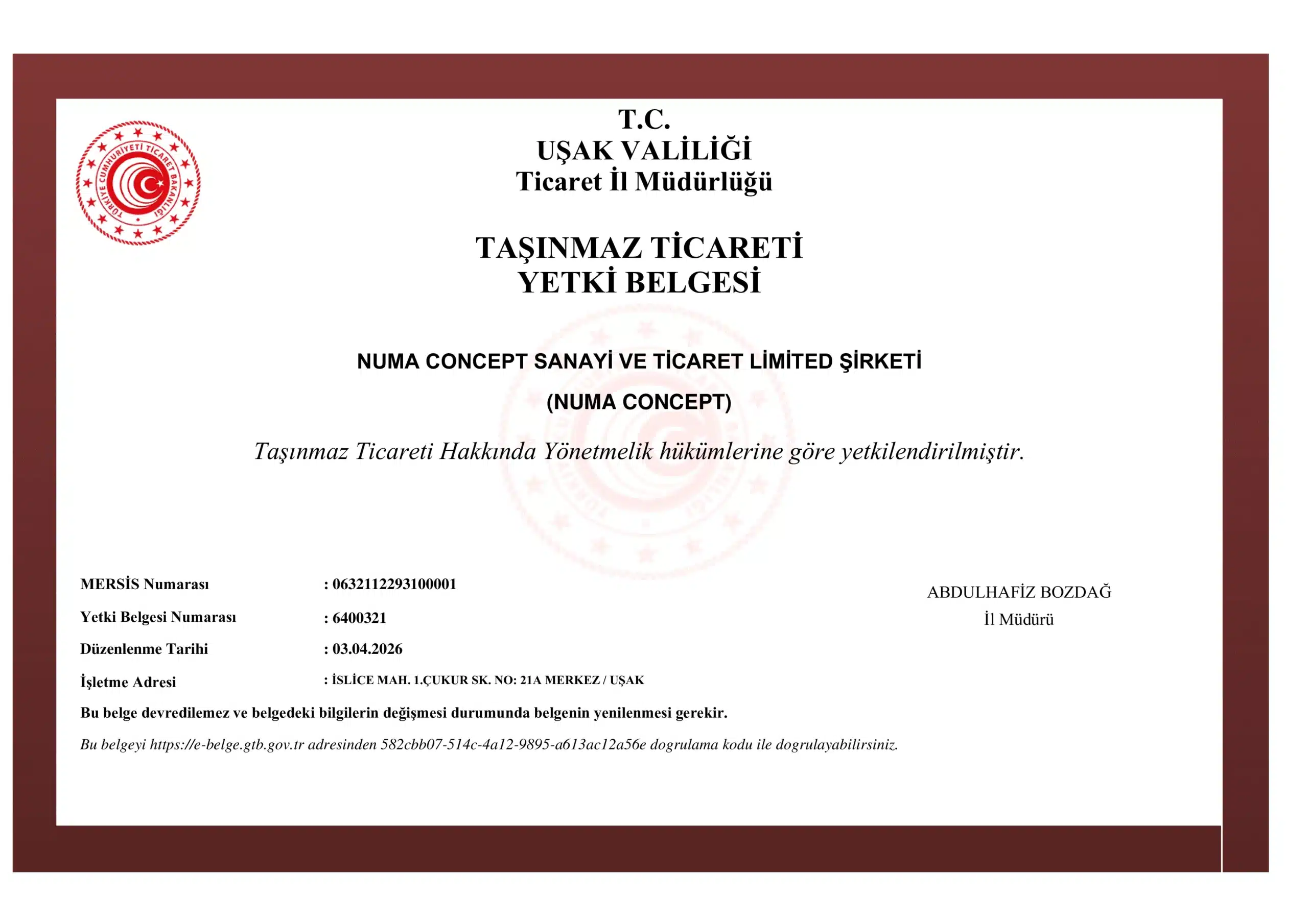 Yetki Belgesi Logosu
