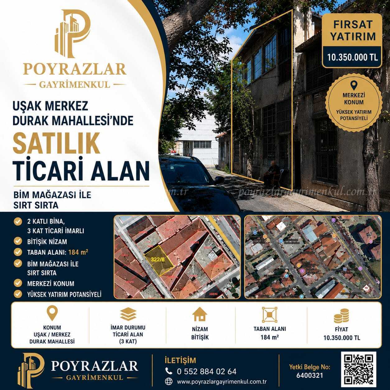 Şehir Merkezinde SATILIK İŞYERİ